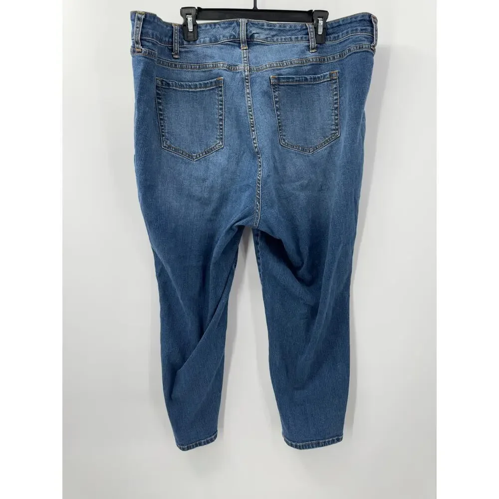 Disney Mickey Mouse Medium Wash Boyfriend Jean with Patches‎ Women's Size 24 - Picture 4 of 7